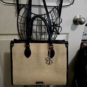 Rachel Zoe Black and Tan Tote Bag